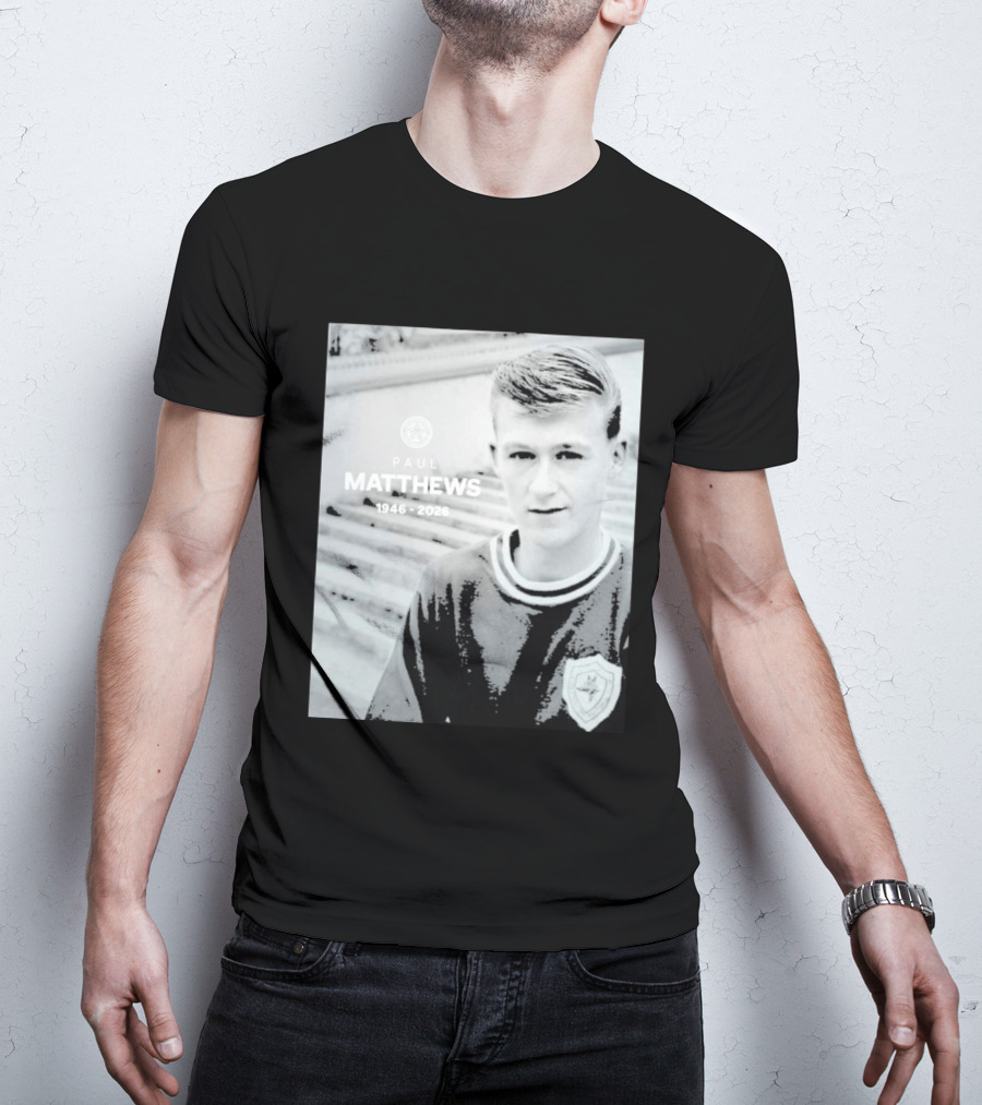 Paul Matthews 1946 2026 Memoriam Soccer Emblem Rugby T-Shirt