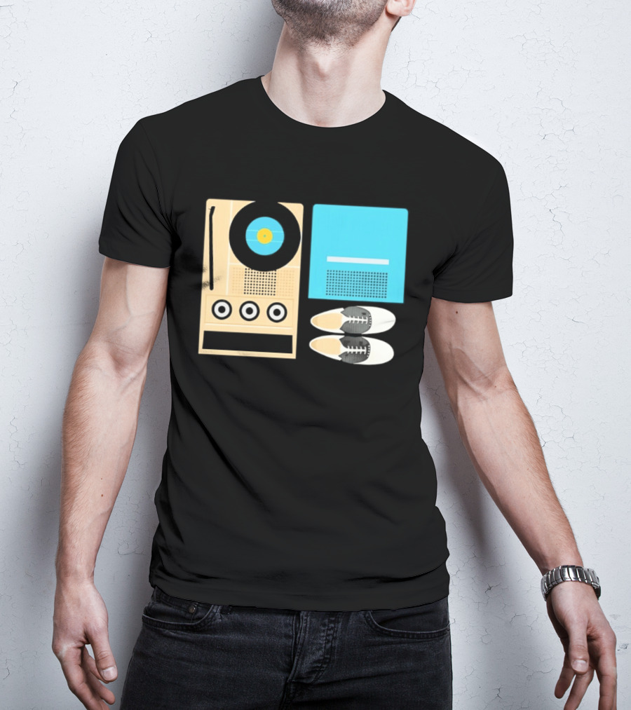 Sam And Suzy Essentials Moonrise Kingdom Record Player Sneakers T-Shirt
