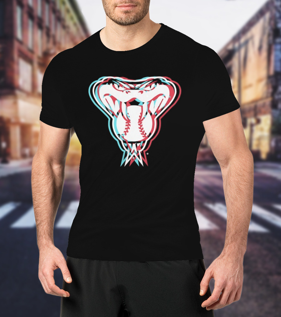 Arizona Diamondbacks Glitch Snake MLB 2026 Season T-Shirt