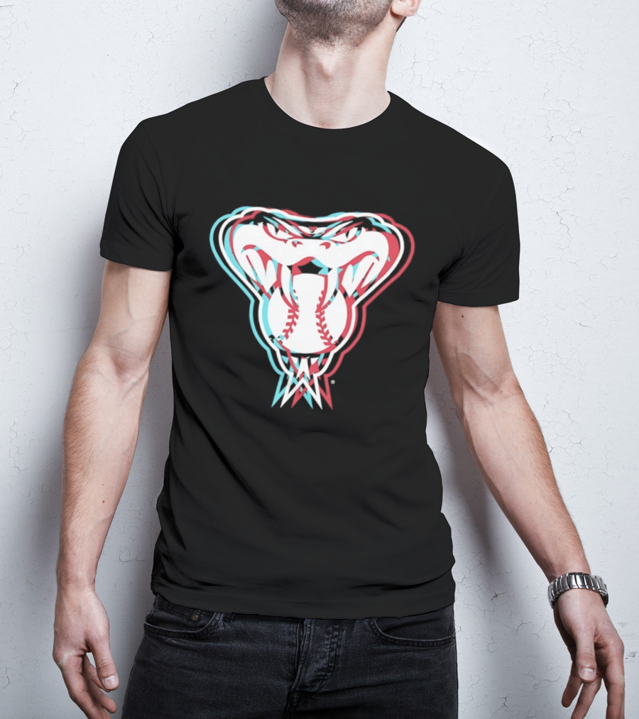 Arizona Diamondbacks Glitch Snake MLB 2026 Season T-Shirt