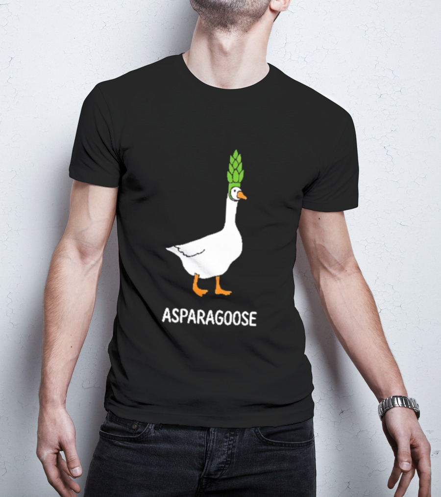 Asparagoose Goose Asparagus Head T-Shirt