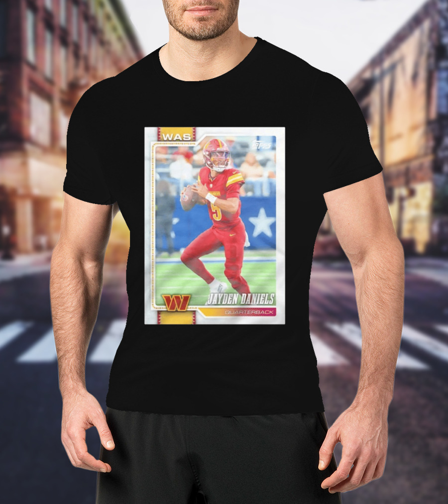 Jayden Daniels Washington Commanders Quarterback 2026 Topps Football T-Shirt