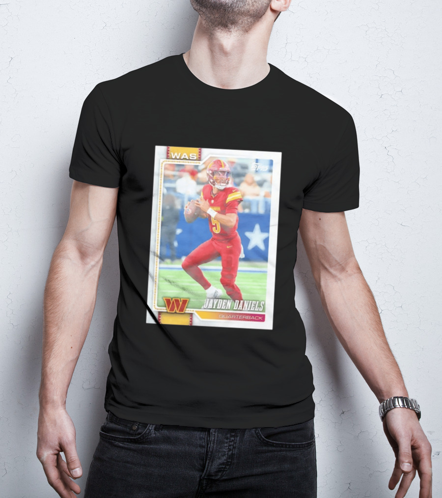 Jayden Daniels Washington Commanders Quarterback 2026 Topps Football T-Shirt