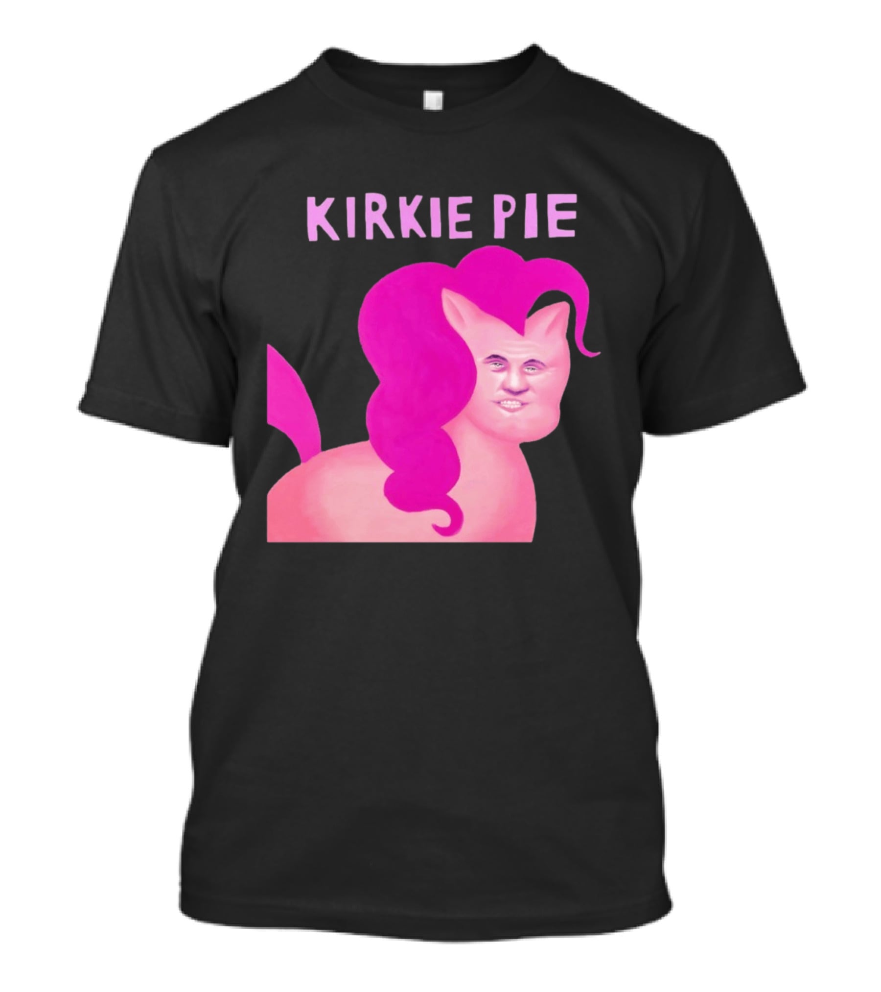 Kirkie Pie Pink Pony Cartoon Face T-Shirt