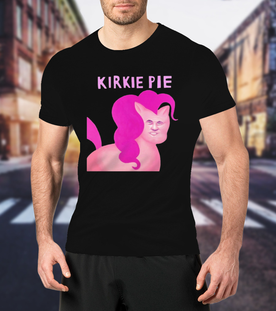 Kirkie Pie Pink Pony Cartoon Face T-Shirt