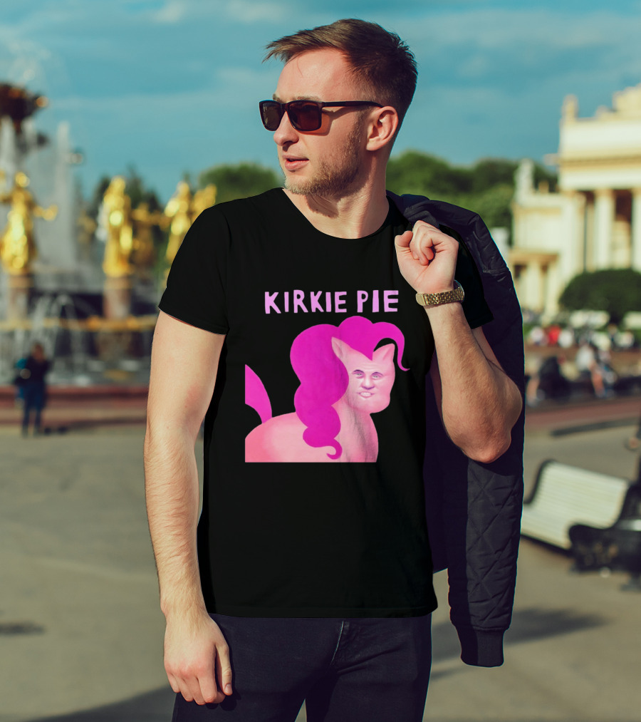Kirkie Pie Pink Pony Cartoon Face T-Shirt