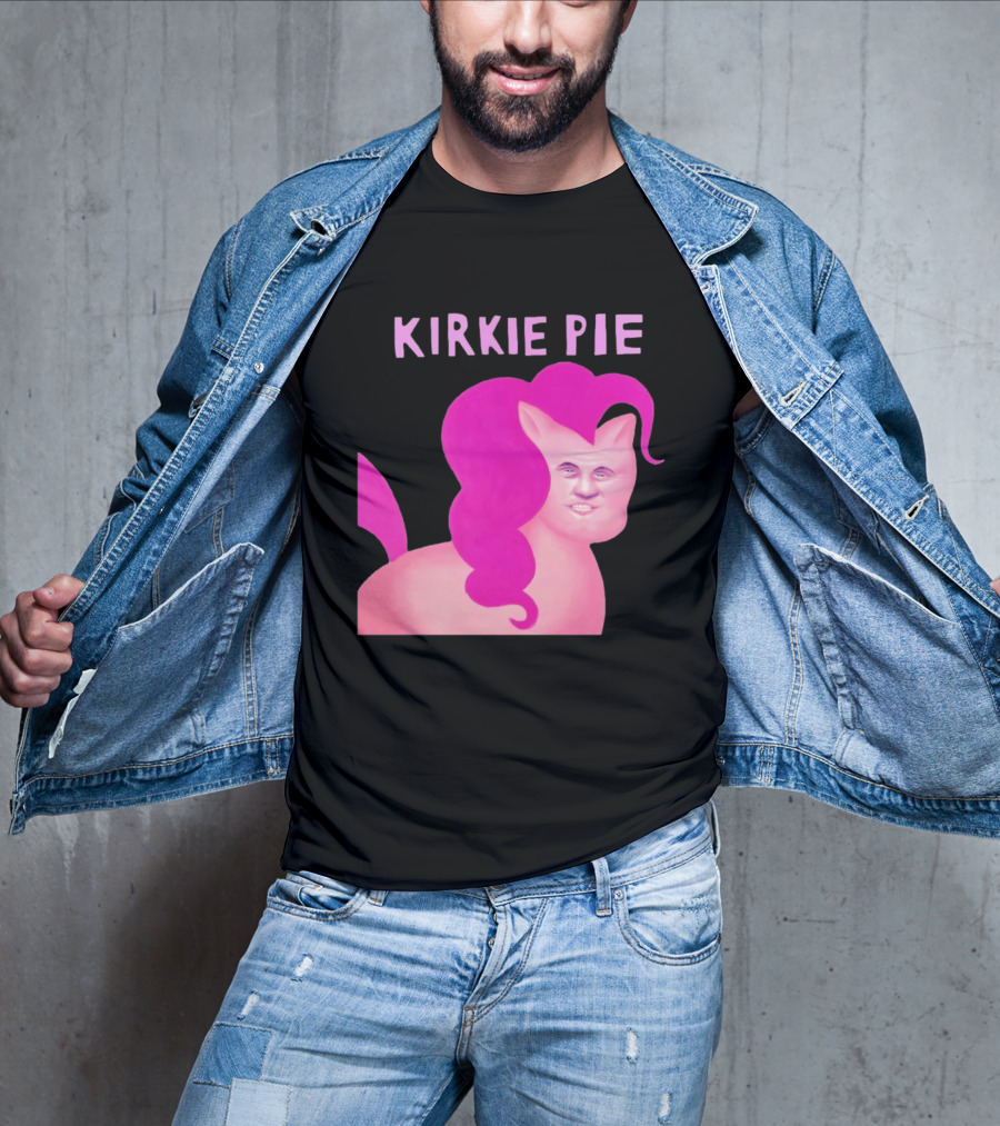 Kirkie Pie Pink Pony Cartoon Face T-Shirt
