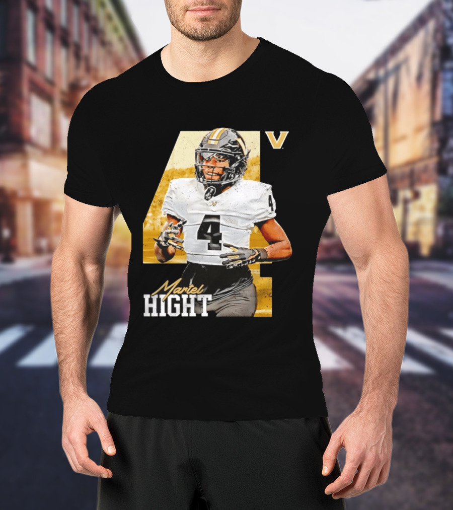 Vanderbilt Commodores Martel Hight 4 NCAA Football Player T-Shirt