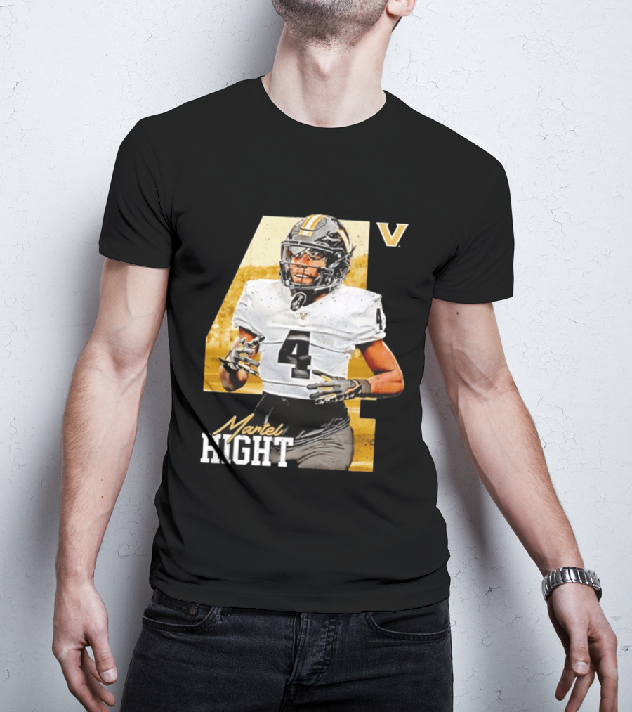 Vanderbilt Commodores Martel Hight 4 NCAA Football Player T-Shirt