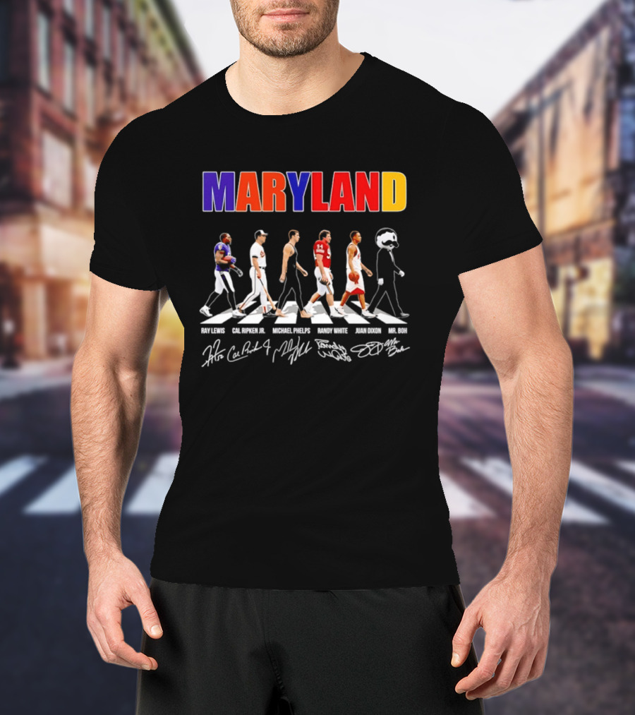 Maryland Ray Lewis Cal Ripken Jr Michael Phelps Randy White Juan Dixon Mr Boh T-Shirt