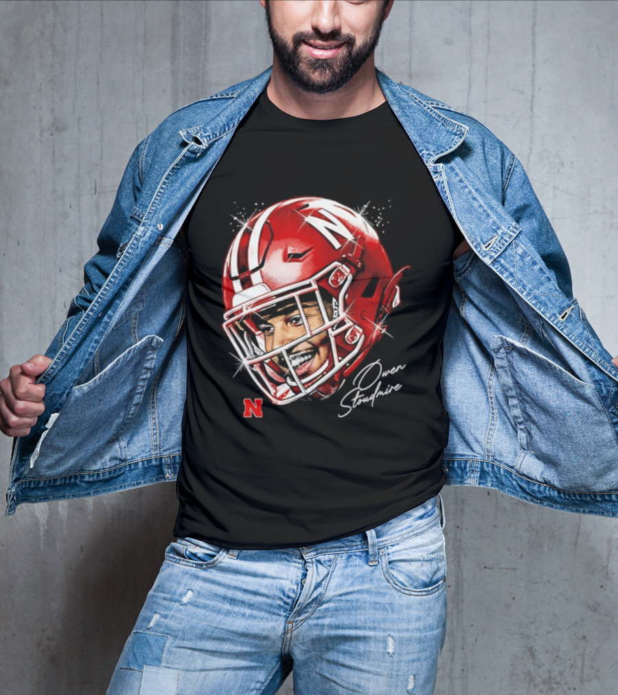 Owen Stoudmire Nebraska Cornhuskers Football Helmet T-Shirt