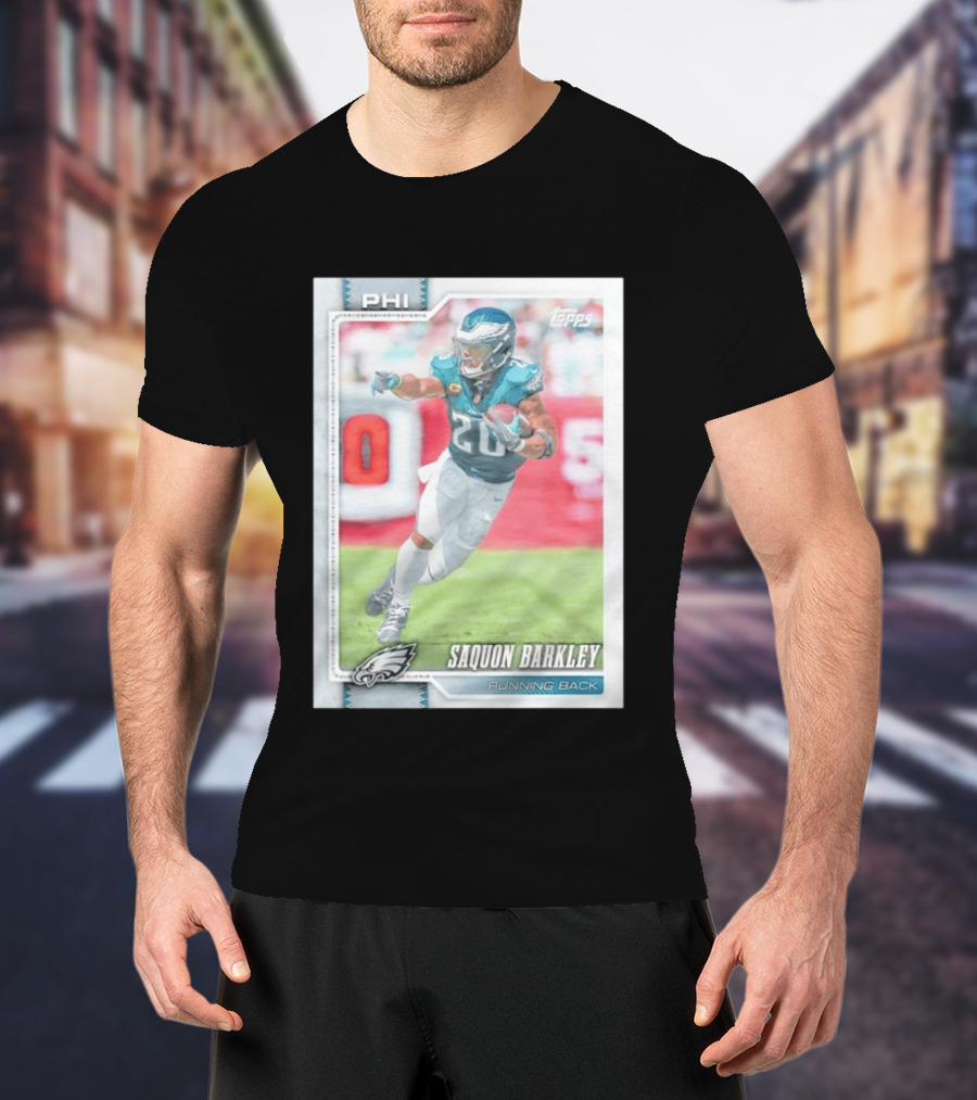 Saquon Barkley Topps Philadelphia Eagles 2026 Running Back Card T-Shirt