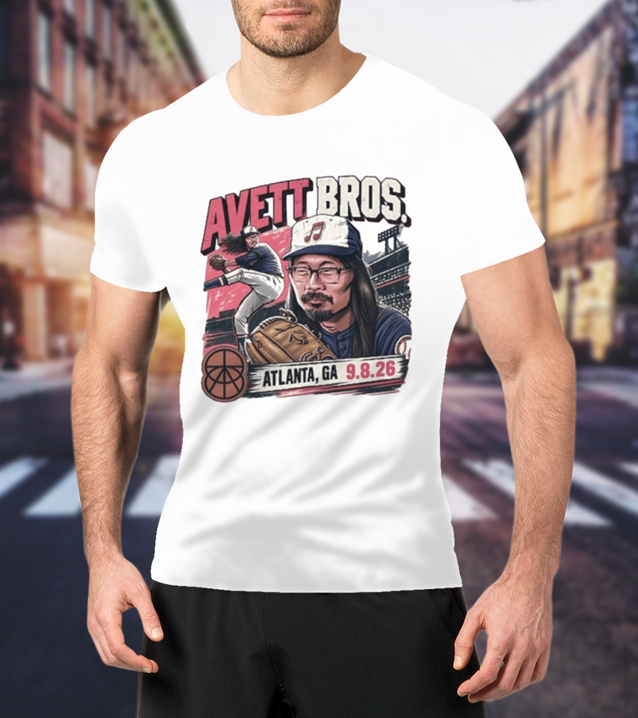 Avett Bros Baseball Themed Atlanta GA Sep 08 2026 Concert T-Shirt