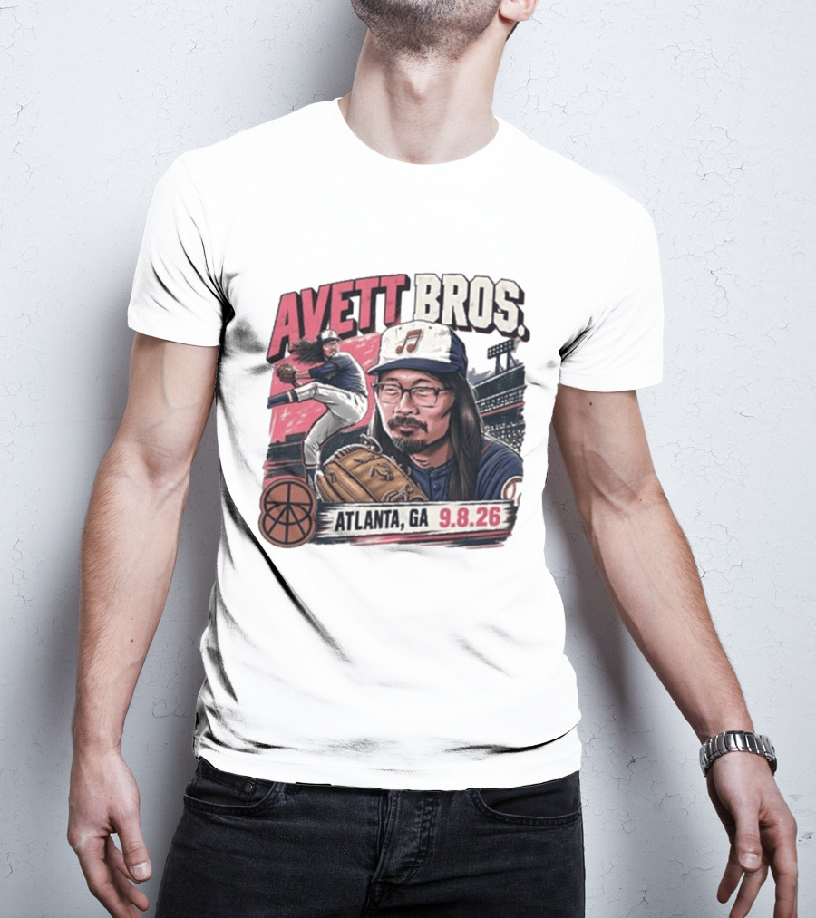 Avett Bros Baseball Themed Atlanta GA Sep 08 2026 Concert T-Shirt