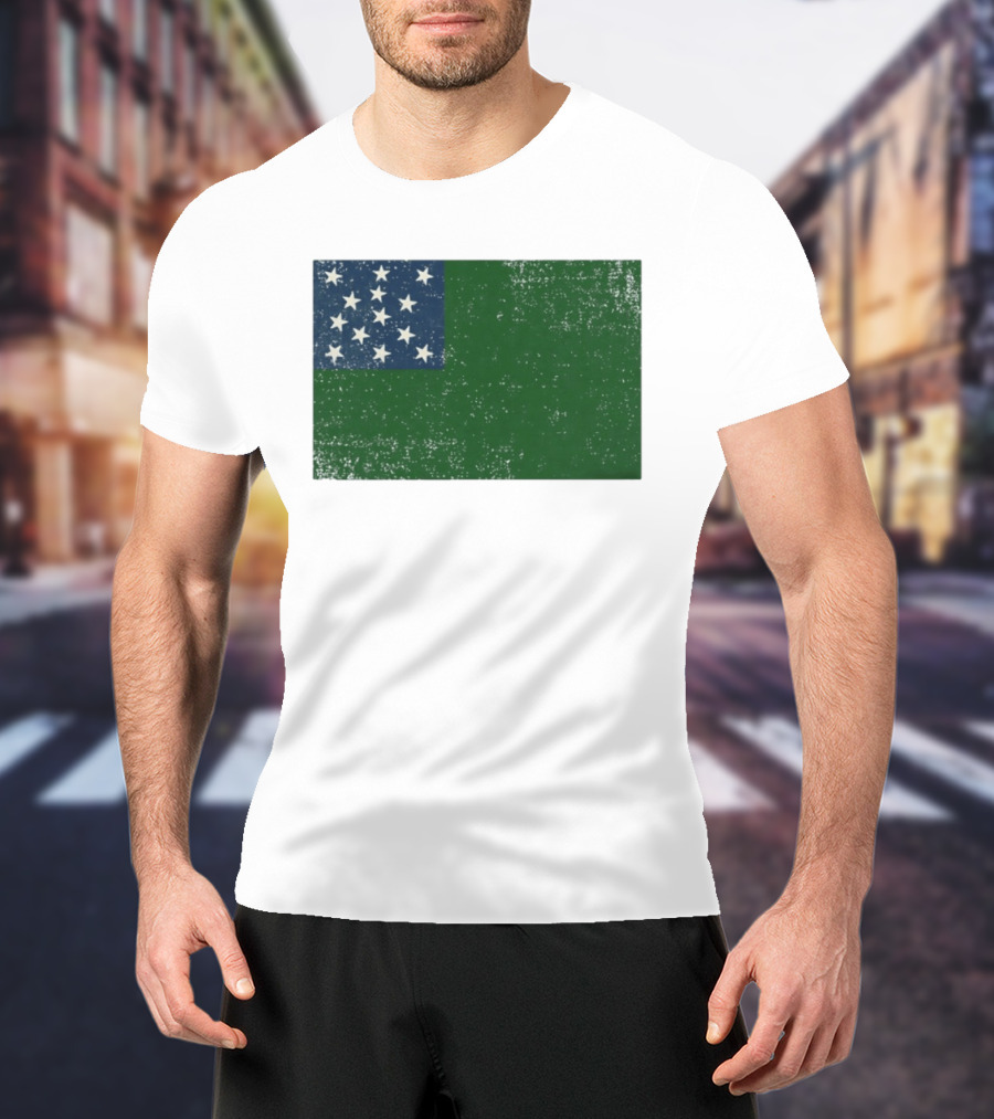 Vermont Historical Green Mountain Boys Flag Distressed T-Shirt