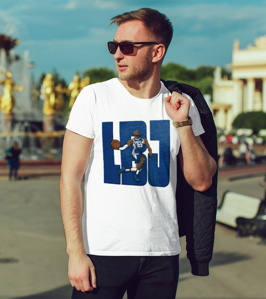 Philadelphia 76ers LBJ 23 Dribbling Basketball Caricature T-Shirt
