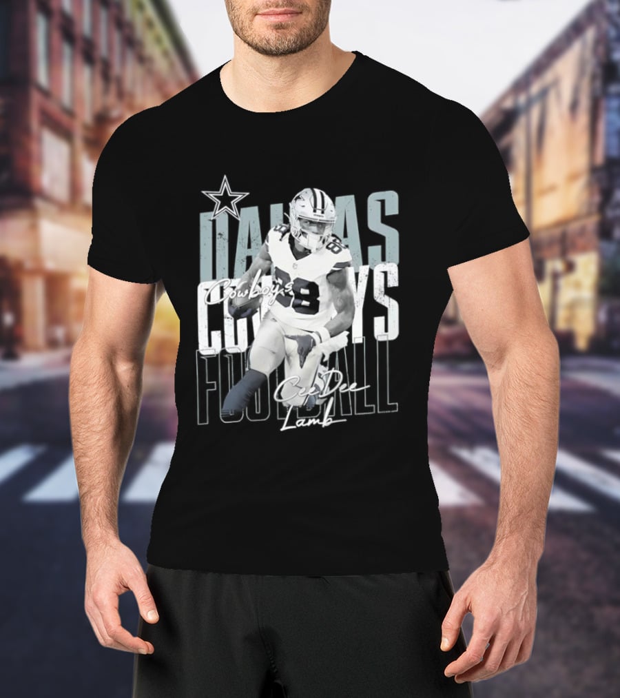 Dallas Cowboys Football CeeDee Lamb Legendary Player Card T-Shirt