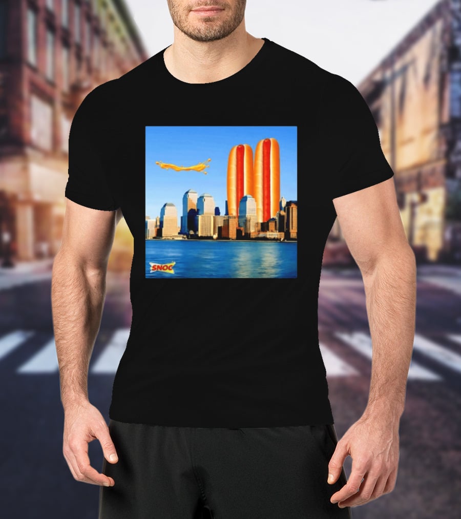 Snoc Hot Dog Twin Towers New York City 911 Event T-Shirt