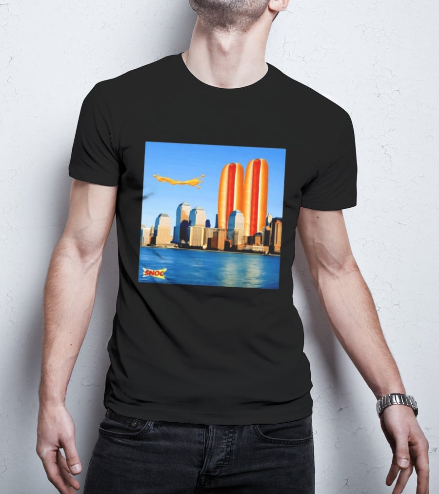 Snoc Hot Dog Twin Towers New York City 911 Event T-Shirt