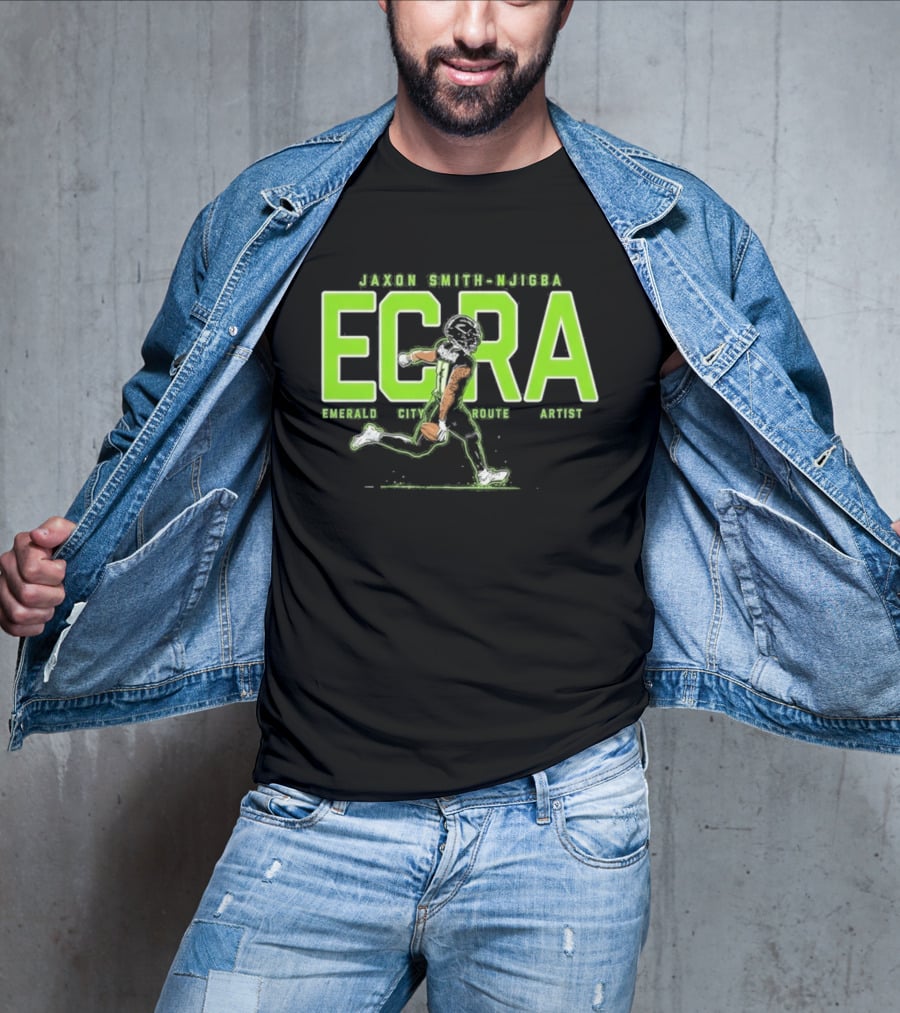 Jaxon Smith Njigba ECRA Emerald City Route Artist T-Shirt