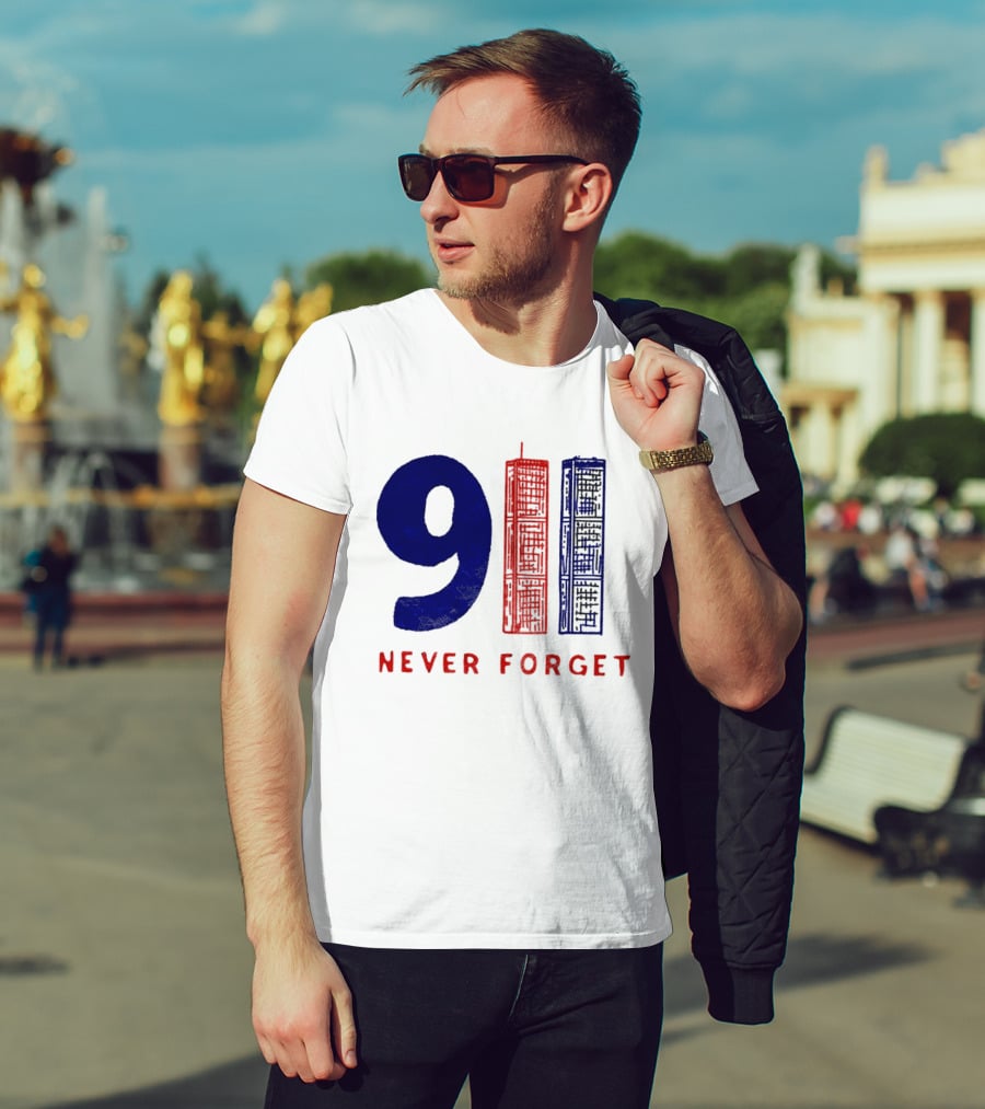 9/11 Never Forget Twin Towers American Patriotism T-Shirt