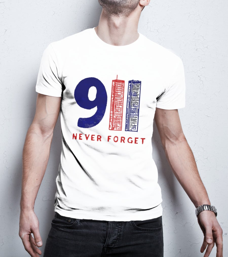 9/11 Never Forget Twin Towers American Patriotism T-Shirt