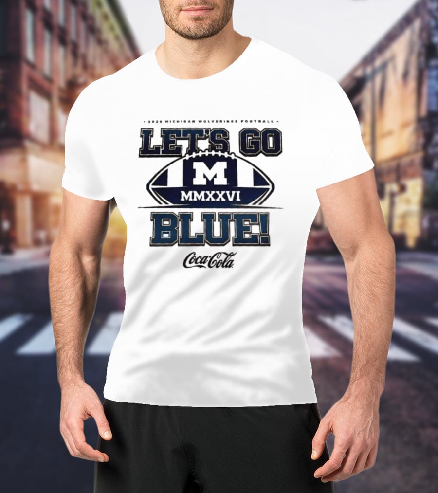 2026 Michigan Wolverines Football Let's Go Blue Maize Out M Go Blue T-Shirt