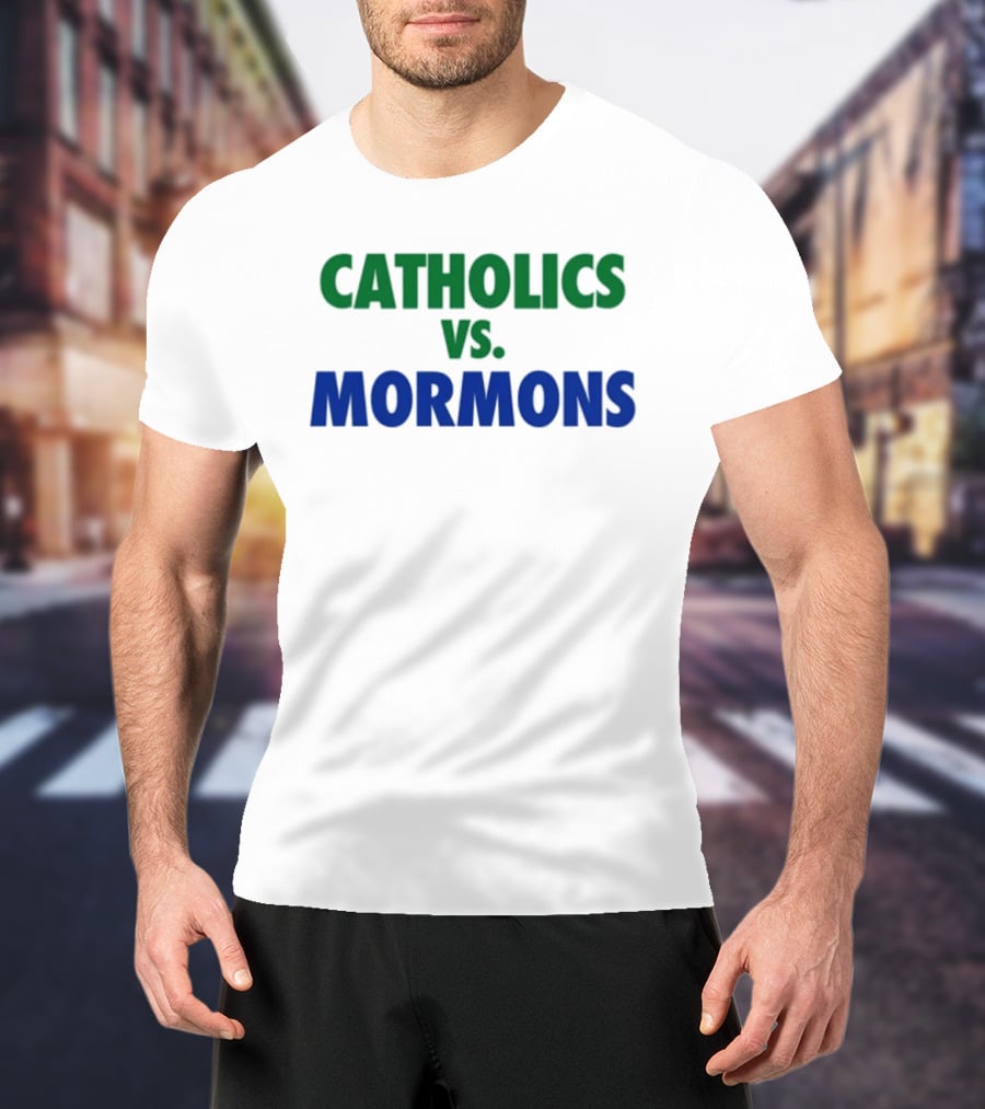Catholics Vs Mormons Rivalry Matchup T-Shirt