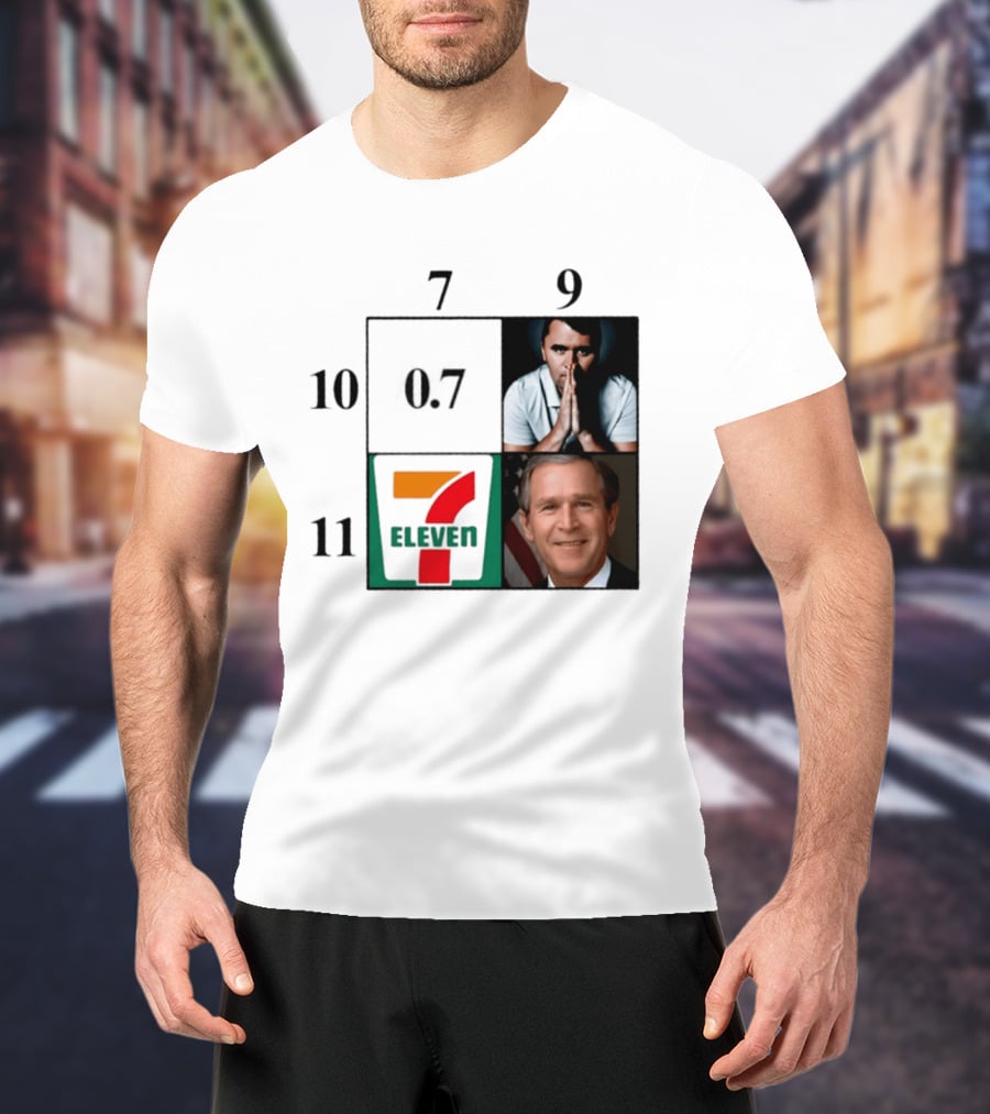 7 Eleven 07 George W. Bush Charlie Kirk Punnett Square 9 10 11 T-Shirt