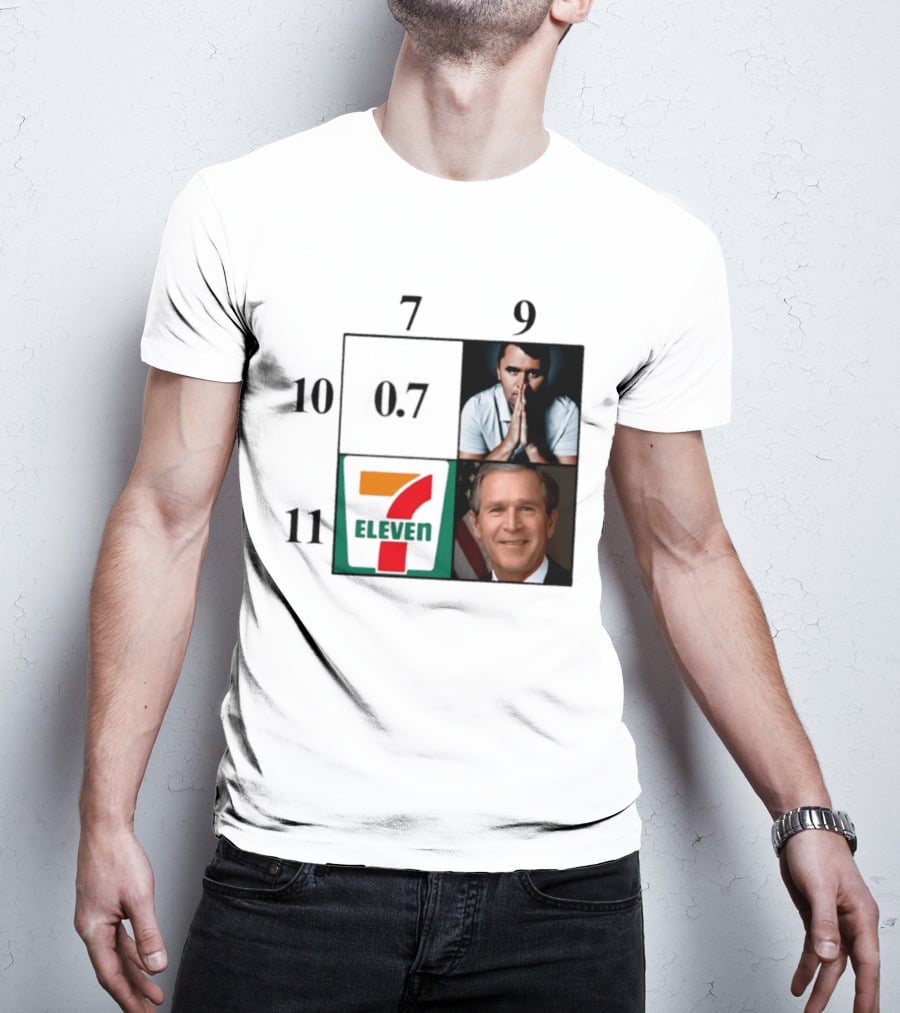 7 Eleven 07 George W. Bush Charlie Kirk Punnett Square 9 10 11 T-Shirt
