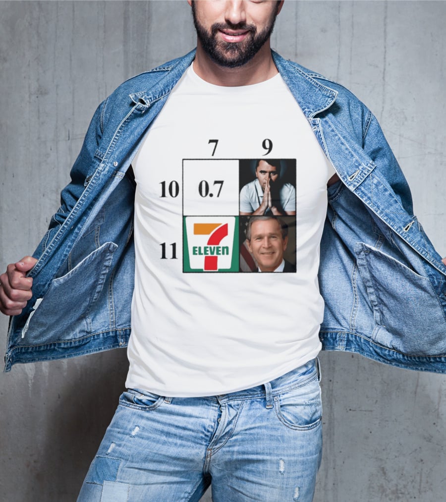 7 Eleven 07 George W. Bush Charlie Kirk Punnett Square 9 10 11 T-Shirt