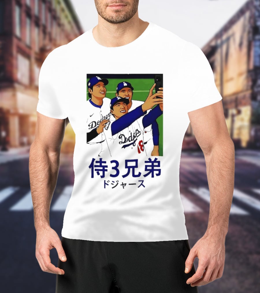 Ohtani Yamamoto Sasaki Dodgers Samurai 3 Brothers T-Shirt