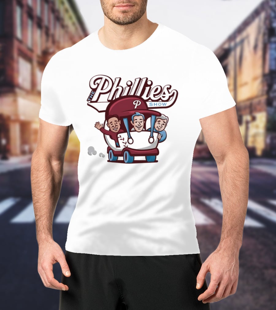 Philadelphia Phillies The Phillies Show Vintage Cartoon Golf Cart T-Shirt