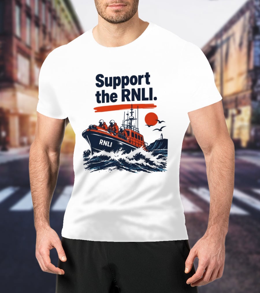 Support The RNLI Lifeboat Rescue At Sea T-Shirt