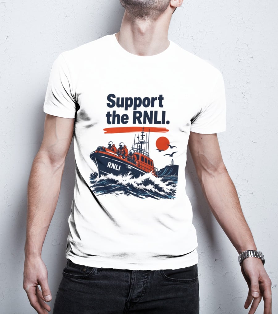 Support The RNLI Lifeboat Rescue At Sea T-Shirt