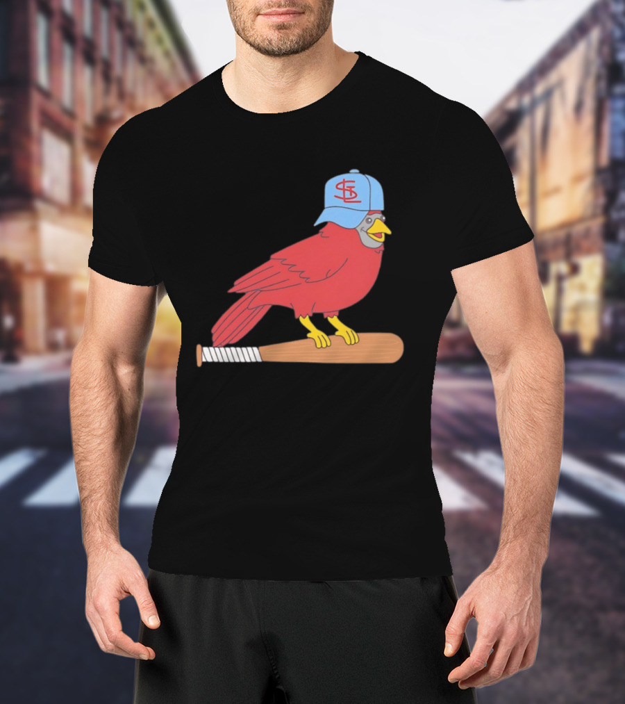 Hancel Rincon St. Louis Cardinals STL Hat Animated Bird Baseball Bat T-Shirt