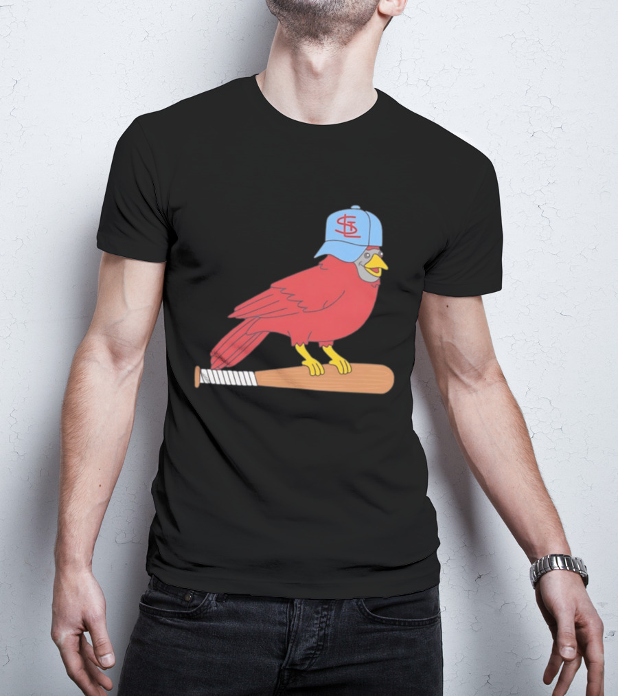 Hancel Rincon St. Louis Cardinals STL Hat Animated Bird Baseball Bat T-Shirt