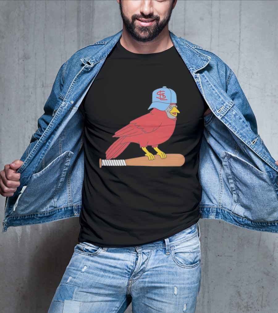 Hancel Rincon St. Louis Cardinals STL Hat Animated Bird Baseball Bat T-Shirt