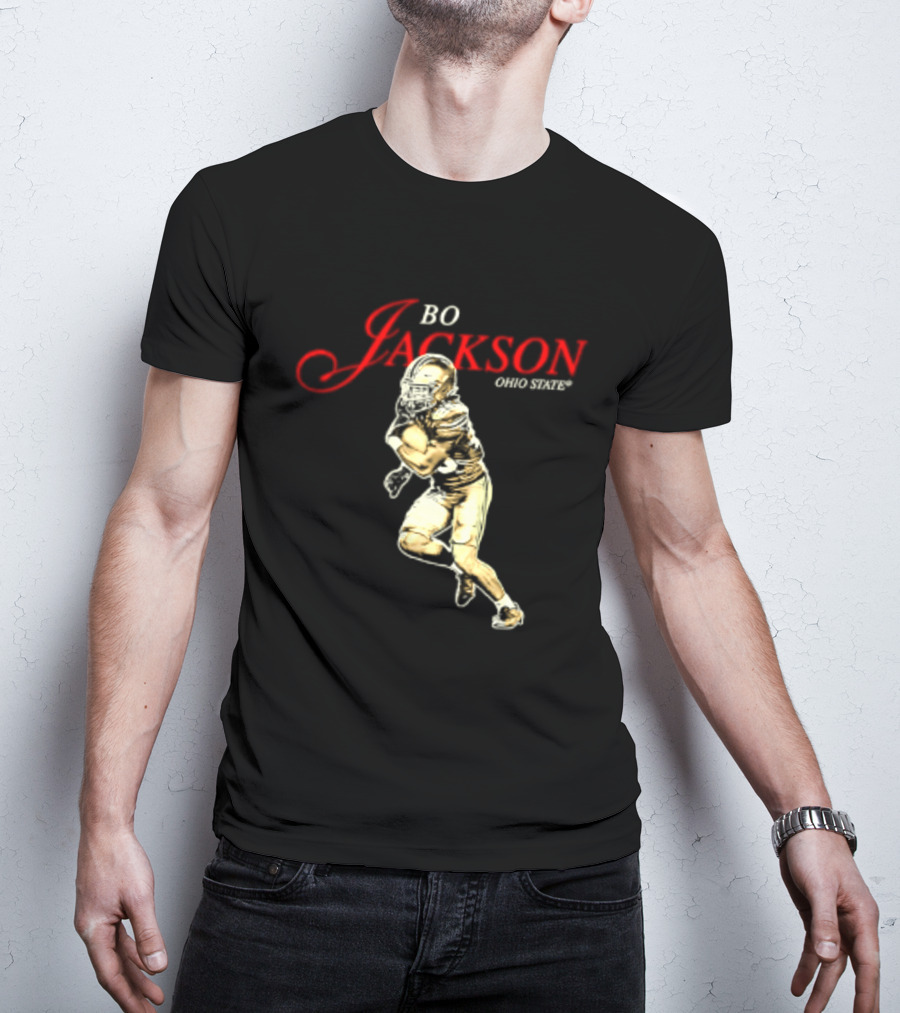 Bo Jackson 25 Ohio State Buckeyes NCAA Player T-Shirt