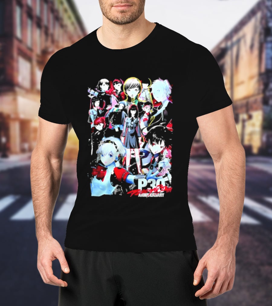 Chillweeb Persona 30th Anniversary Anime Characters P3 25th Anniversary Edition T-Shirt