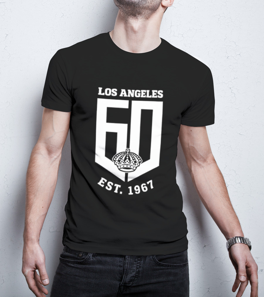 Los Angeles Kings 60th Anniversary EST. 1967 Diamond Crown Celebration T-Shirt