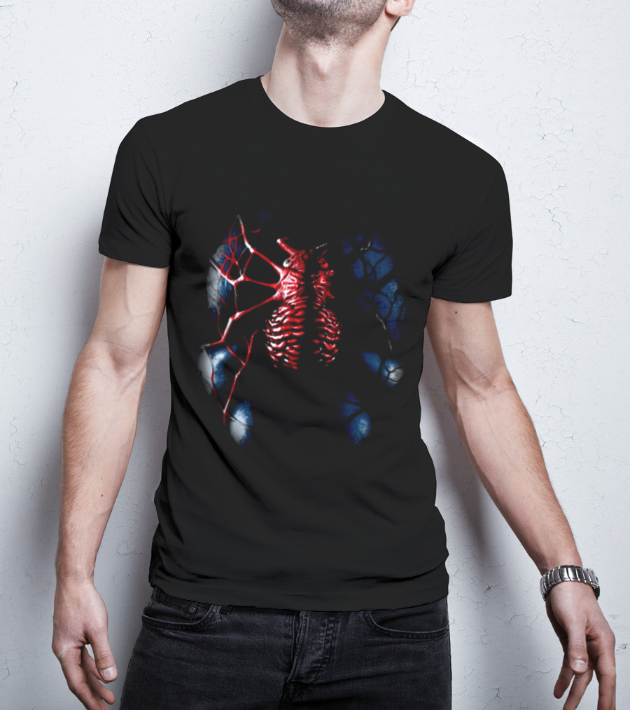 Vzn Shop Spiderman Venom Symbiote Ribcage Webbing T-Shirt