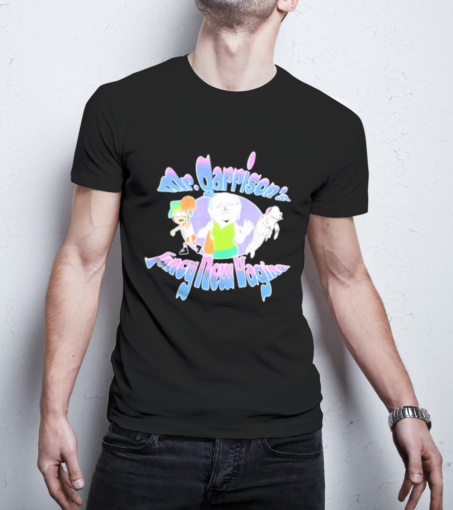 Mr Garrison's Fancy New Vagina South Park Basketball Cartoon Characters T-Shirt