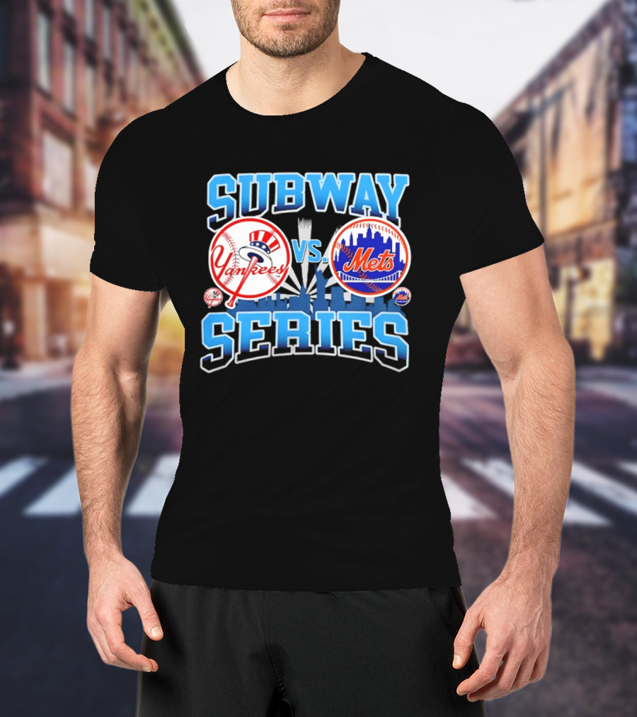 New York Yankees Vs Mets 2026 Subway Series Skyline T-Shirt