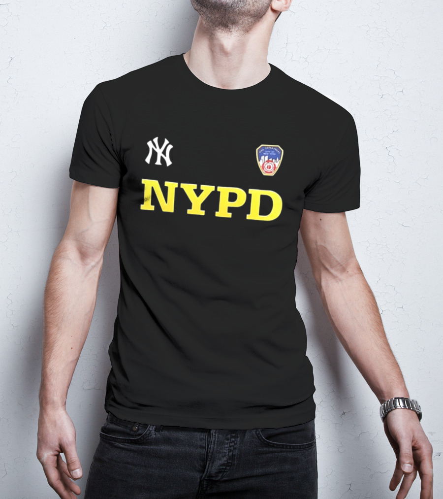 NYPD New York Yankees 2026 25th Anniversary 9 11 We Will Never Forget Remember Honor Unite 2 Sided T-Shirt