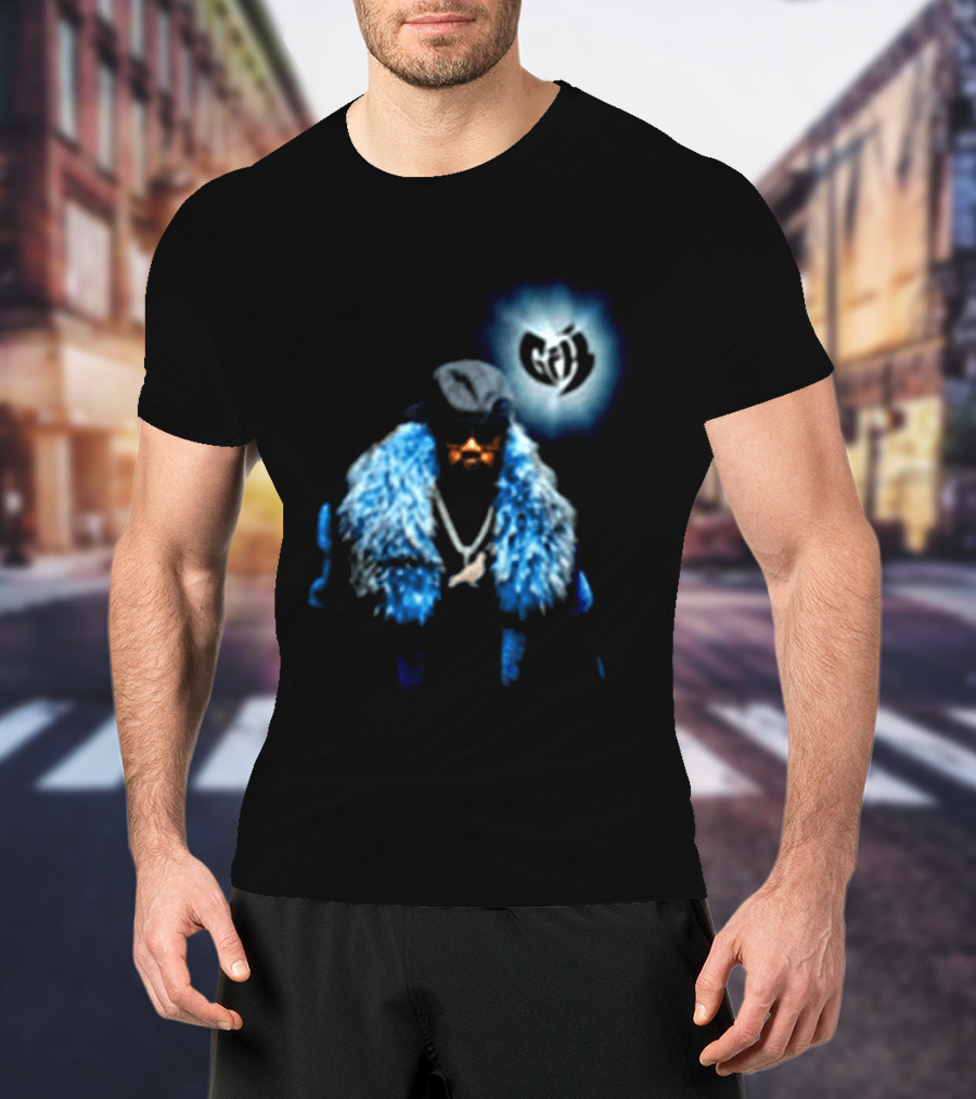 Staple Pigeon Store Staple X Ghostface Killah Collaboration With Wu Tang Clan Influence And Iconic Blue Fur Coat T-Shirt