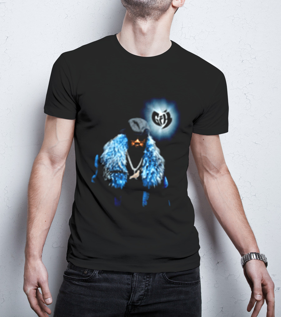 Staple Pigeon Store Staple X Ghostface Killah Collaboration With Wu Tang Clan Influence And Iconic Blue Fur Coat T-Shirt