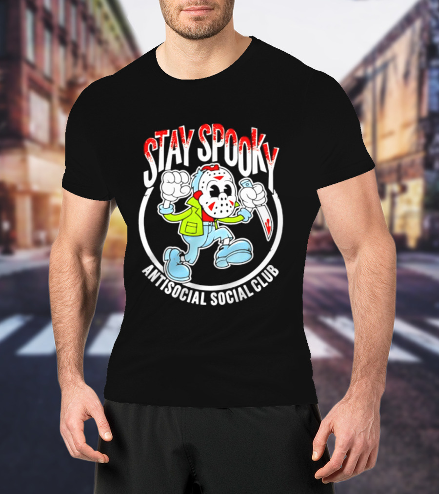 Stay Spooky Antisocial Social Club Jason Voorhees Halloween T-Shirt