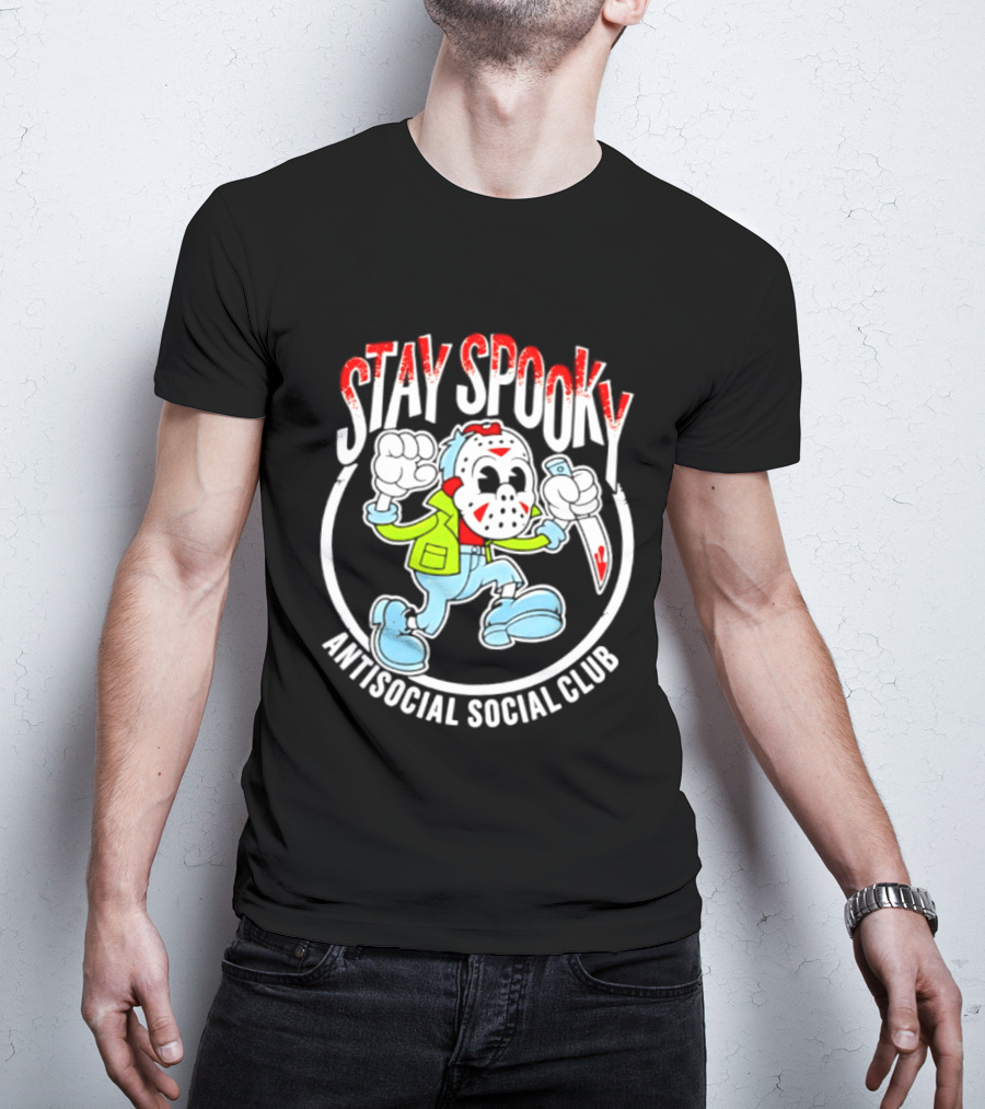Stay Spooky Antisocial Social Club Jason Voorhees Halloween T-Shirt