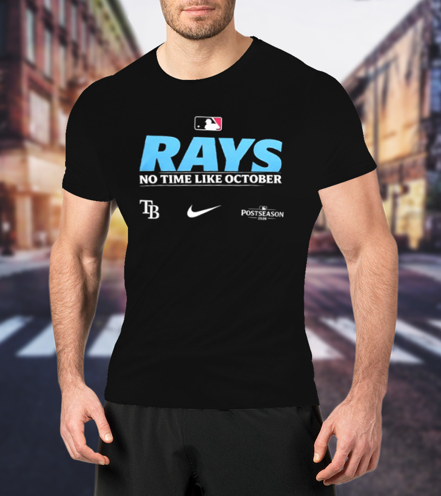 Tampa Bay Rays No Time Like October MLB 2026 Nike Postseason T-Shirt